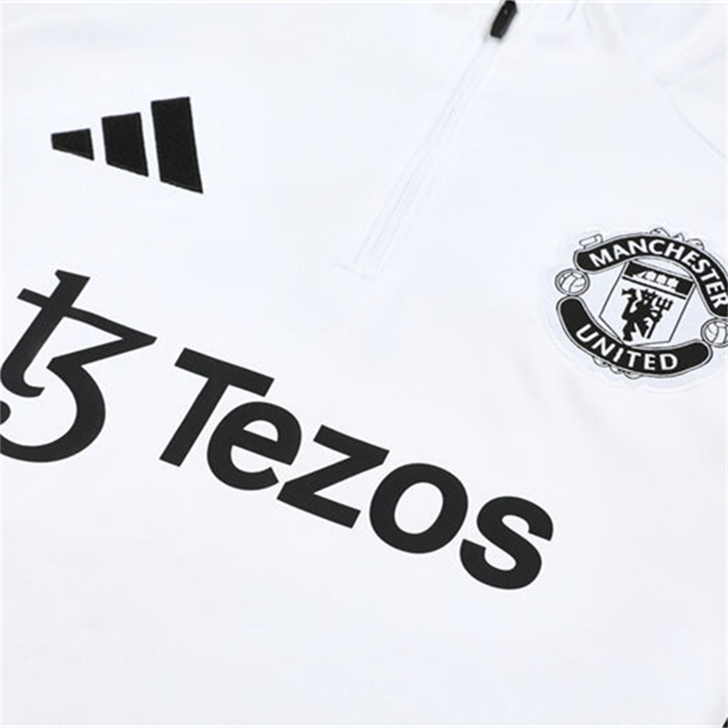 foot-Manchester United 25-26 Long Sleeve Training Set - White Top & Black Pants
