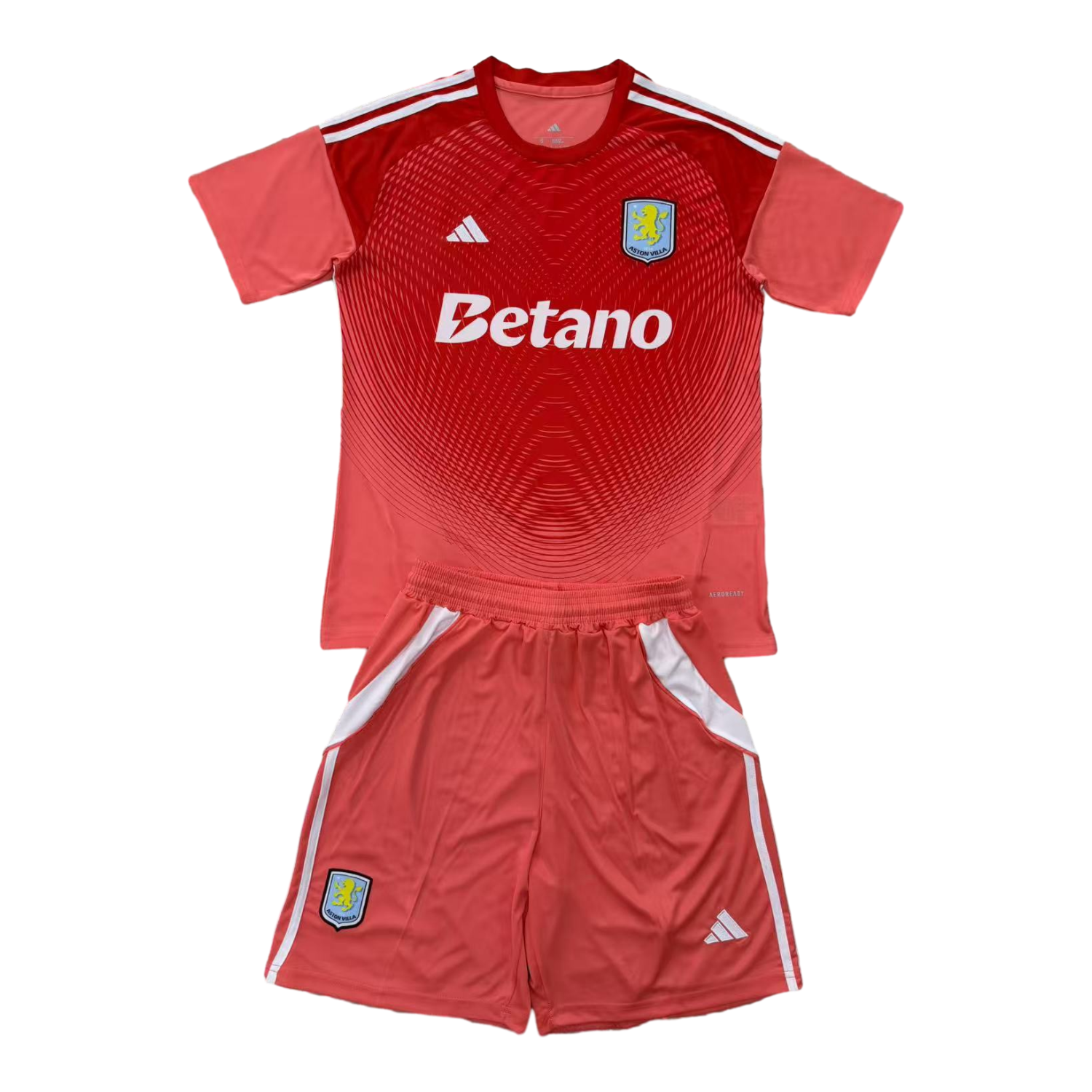 foot-Aston Villa 25-26 Red Goalkeeper Men's Adult Jersey Set - Fans Version