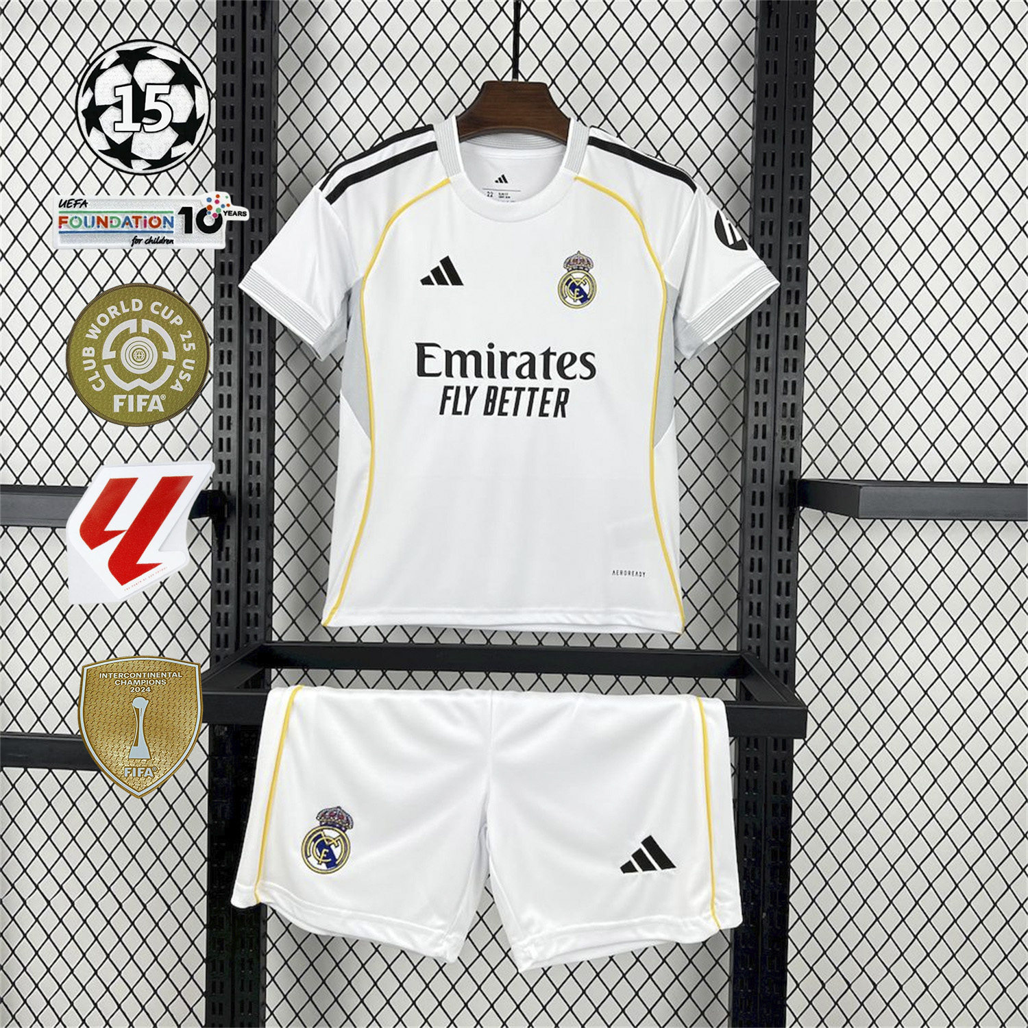 foot-Real Madrid 25-26 Home White Kids Kit - Fans Version