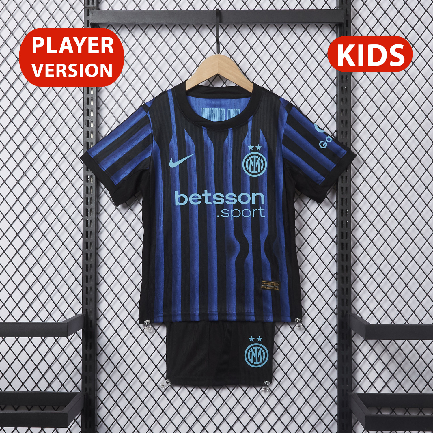 foot-Inter Milan 25-26 Home Kids Kit - Player Version