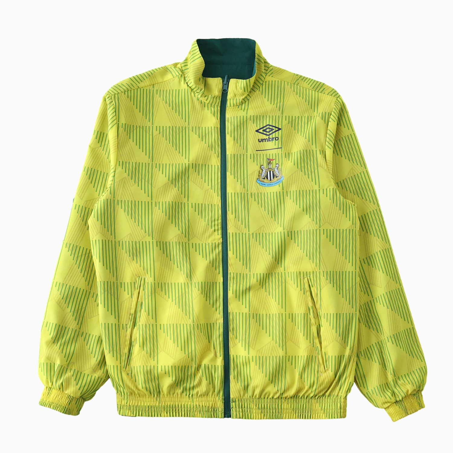 foot-Newcastle United 24-25 Retro Style Double Sided Reversible Windbreaker - Green & Yellow