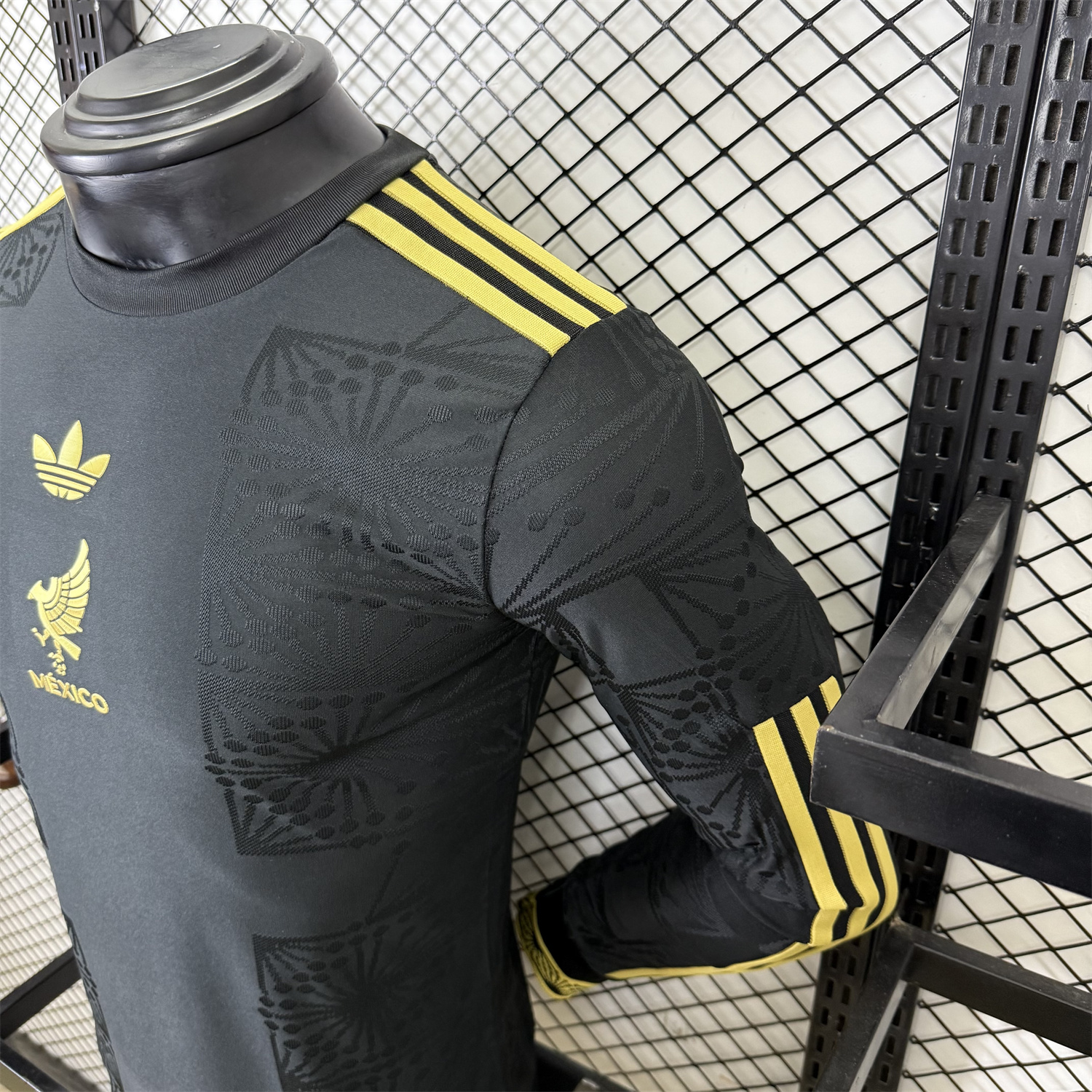 foot-Mexico 2025 Gold Cup Black Long Sleeves Jersey - Player Version