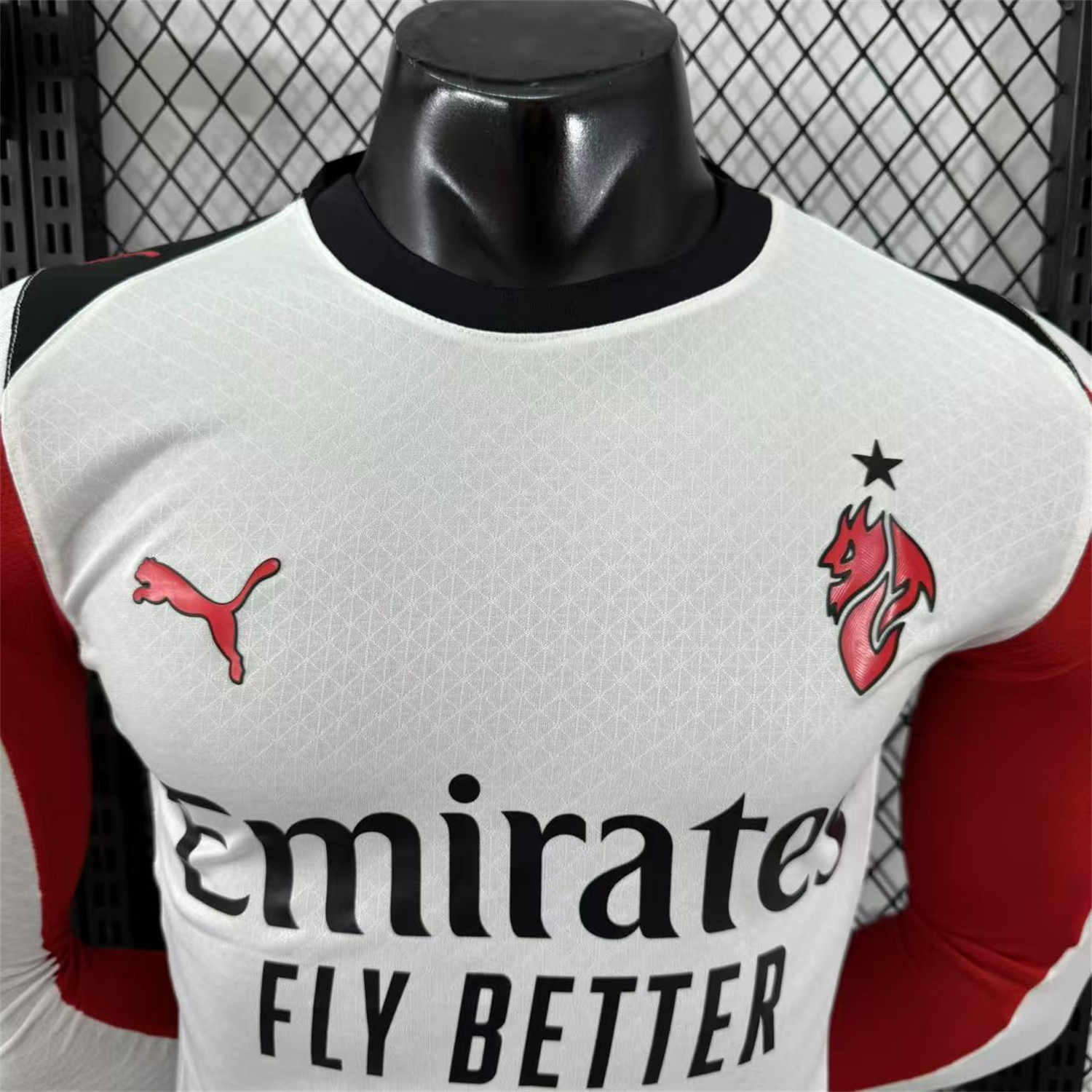 foot-AC Milan 25-26 Away White Long Sleeves Jersey - Player Version
