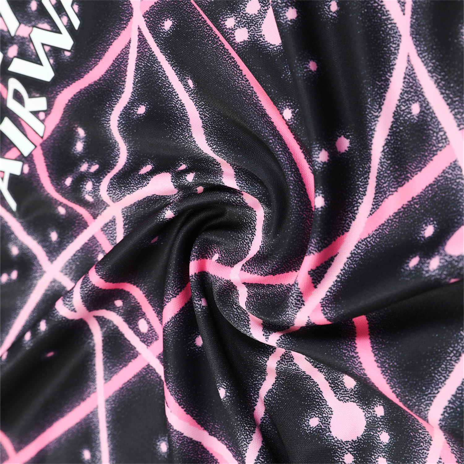 foot-Paris Saint-Germain PSG 25-26 Short-Sleeve Training Set - Pink Fluorescent Rays Black Top & Black Shorts