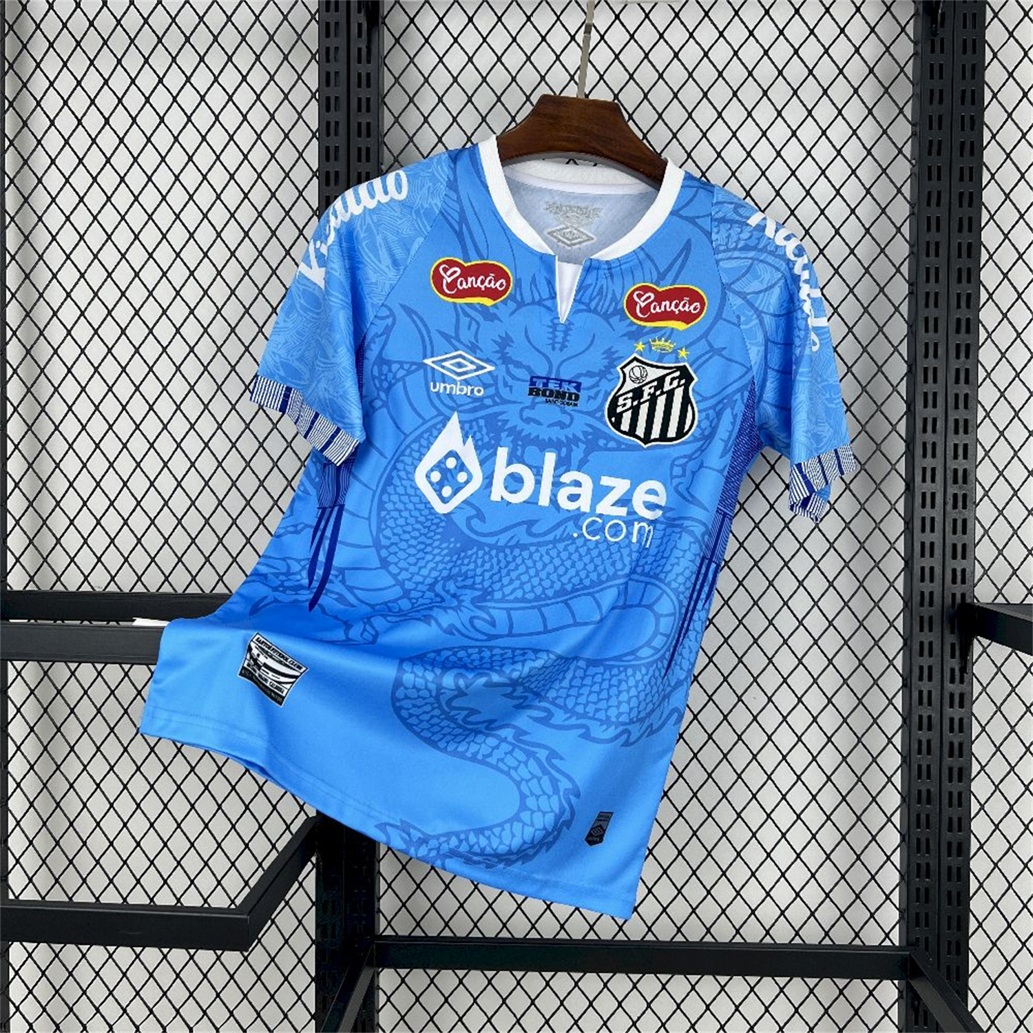 foot-Santos 25-26 Blue Special Jersey with Sponsors - Fans Version