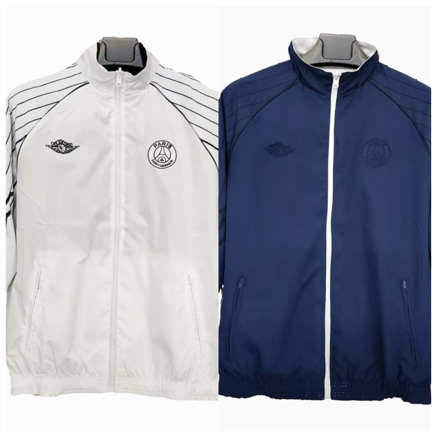 foot-Paris Saint-Germain PSG 24-25 Wings Double Sided Reversible Windbreaker - White & Blue