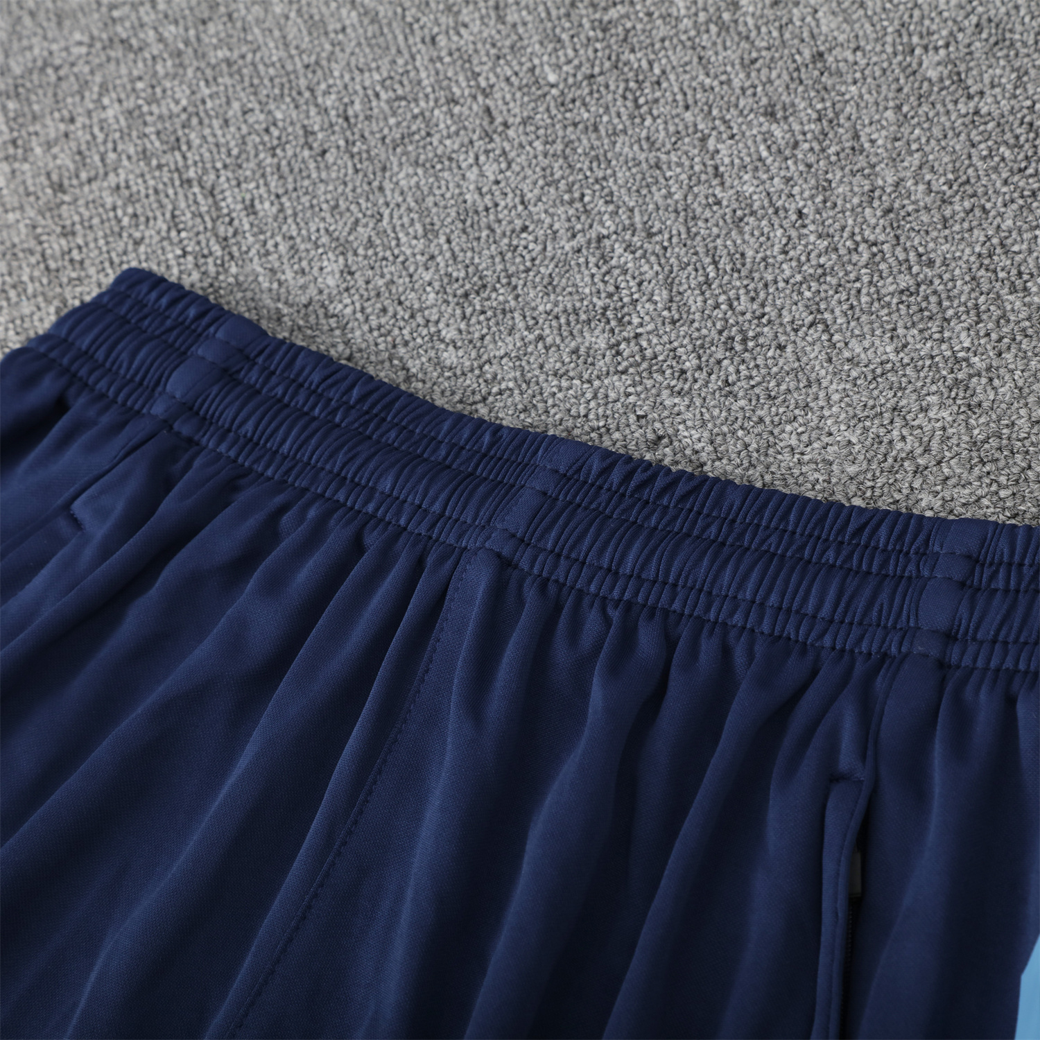 foot-Real Madrid 25-26 Short-Sleeve Training Set - Blue Water Pattern Top & Deep Blue Shorts