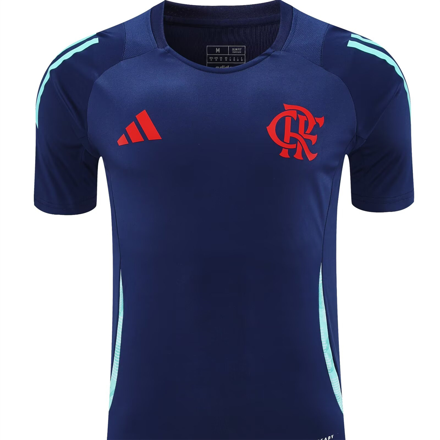 foot-Flamengo 25-26 Short-Sleeve Kids Training Set - Royal Blue With Royal Blue