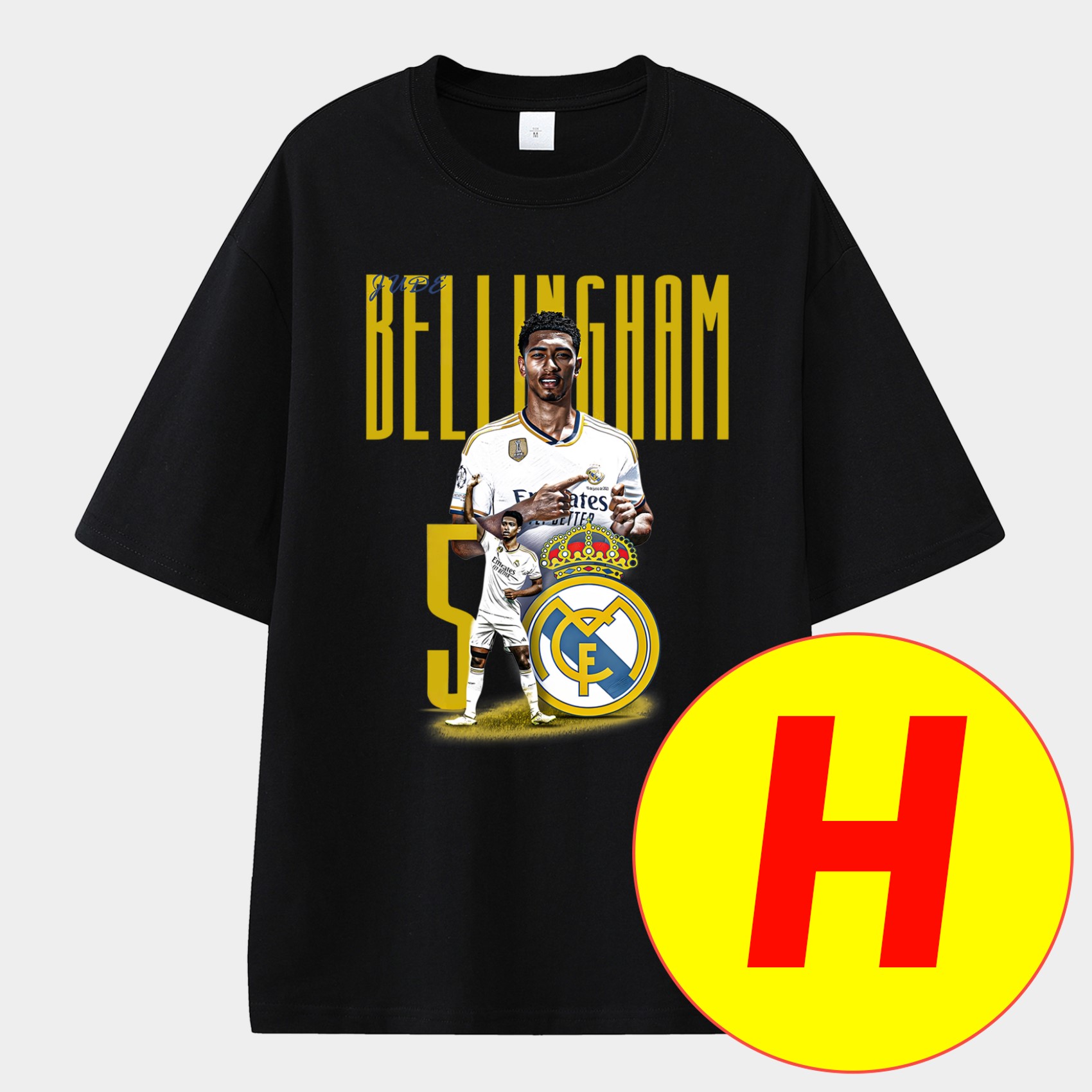 foot-Bellingham Real Madrid England 24-25 25-26 Unisex Pure Cotton T-shirt