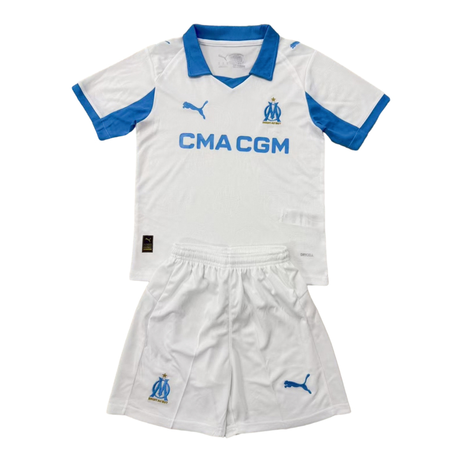 foot-Marseille 25-26 Home Men's Adult Jersey Set - Fans Version