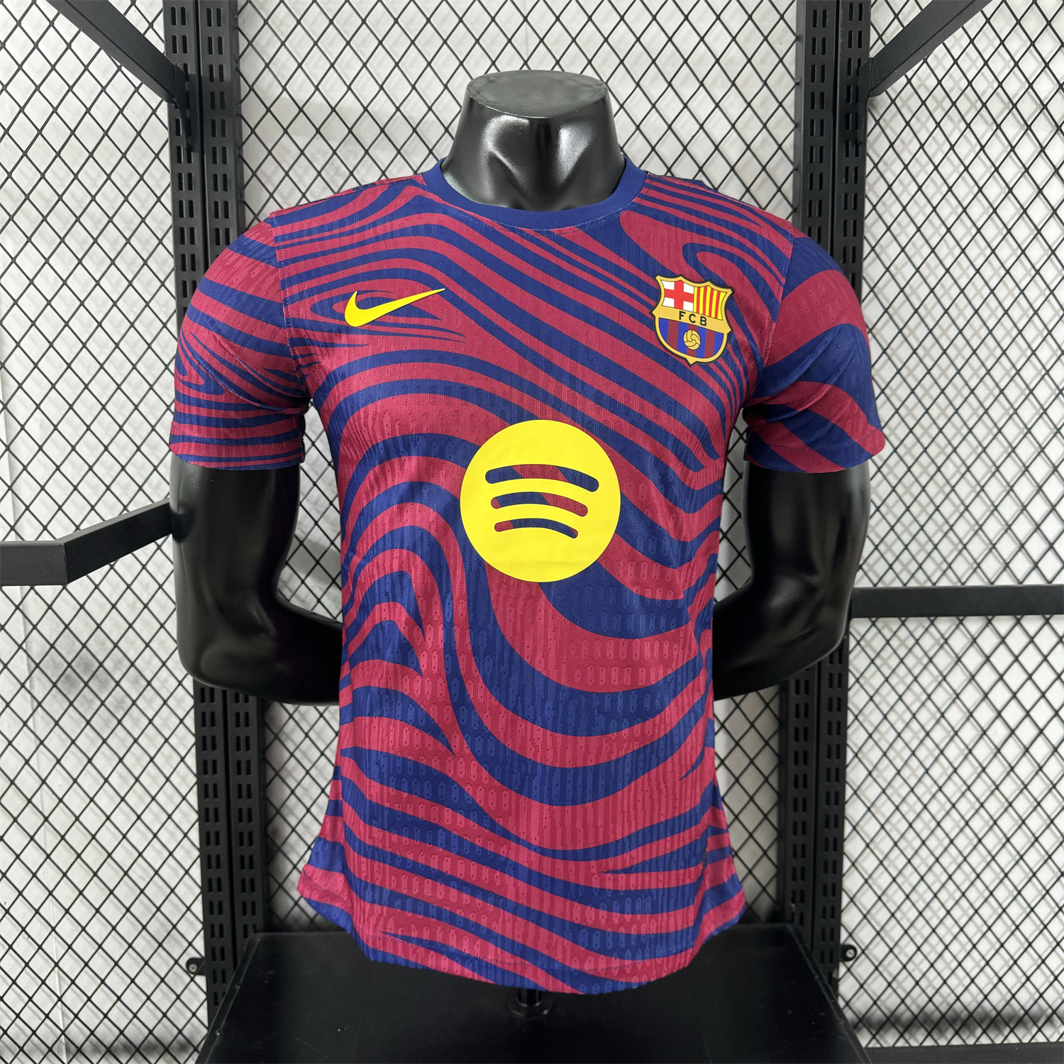foot-Barcelona 25-26 Red & Blue Contours Special Jersey - Player Version