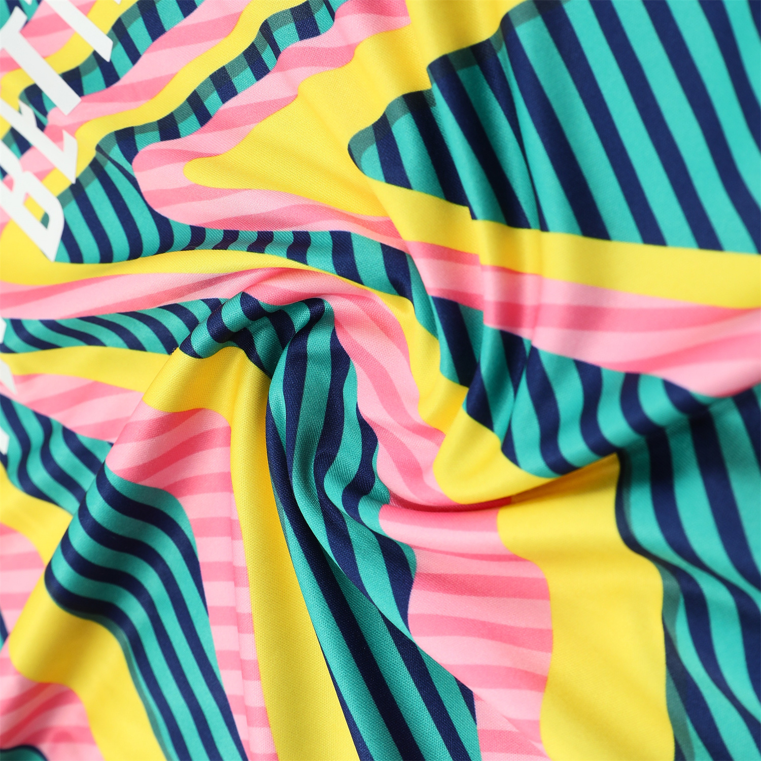 foot-Real Madrid 25-26 Short-Sleeve Training Set - Colorful Curve Pattern Top & Black Shorts