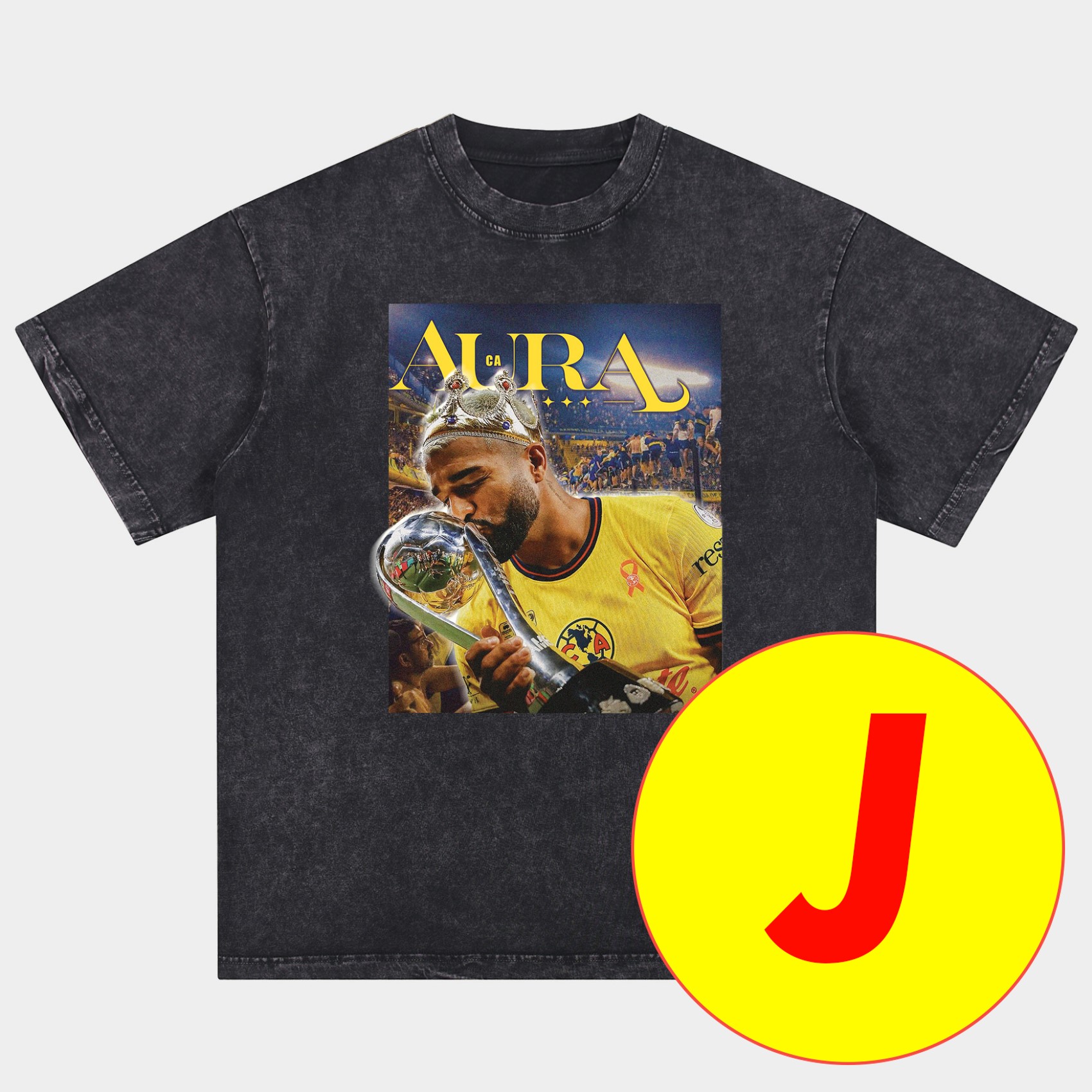 foot-Club América Triple Championship Oversized Washed T-Shirt