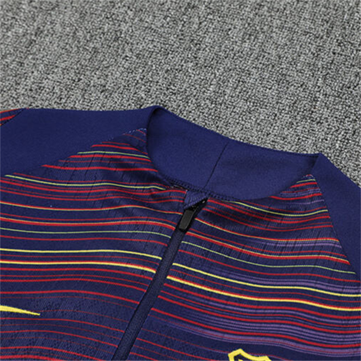 foot-Barcelona 25-26 Kids Long Sleeve Training Set - Purple Camouflage Top & Blue Pants