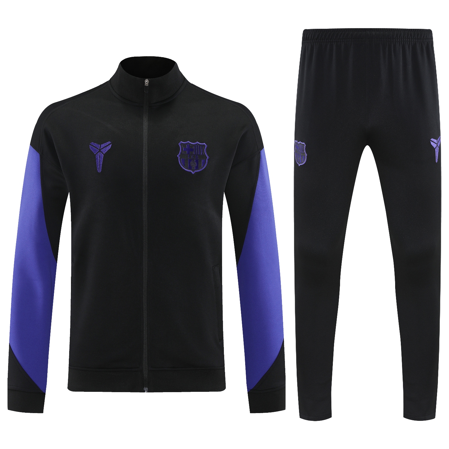 foot-Barcelona 25-26 Jacket Training Tracksuit - Black Purple Jackets & Black Pants