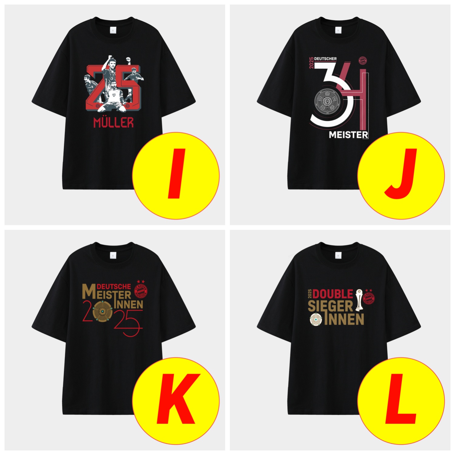 foot-Bayern Munich Bundesliga Champions Deutscher Meister 2025 Unisex Pure Cotton T-shirt