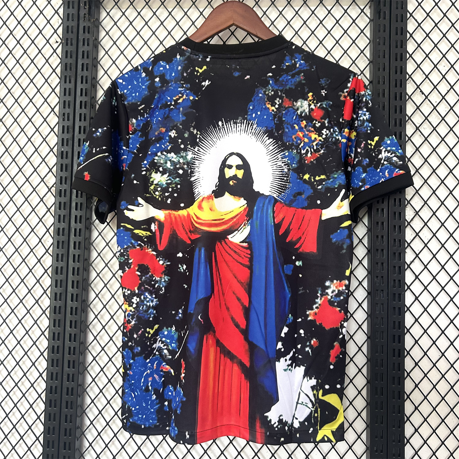 foot-Brazil 25-26 Colorful Jesus Statue Special Colorful Graffiti Jersey - Fans Version