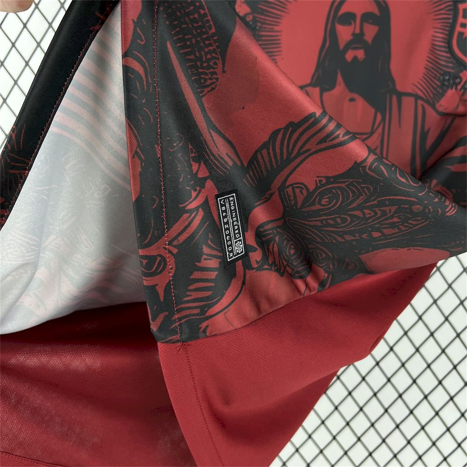 foot-Brazil 25-26 Jordan Black Jesus Statue Red Special Jersey - Fans Version