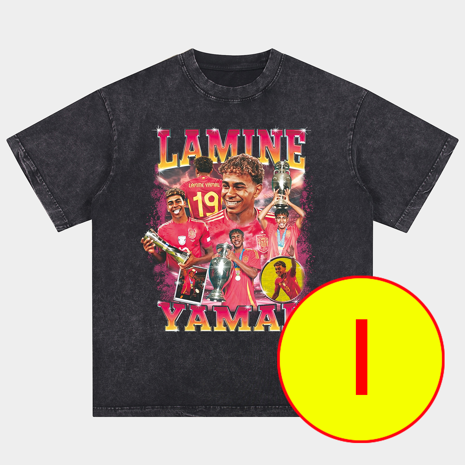 foot-LAMINE YAMAL - Barcelona No. 10 Legend Continues 2025 Oversized Washed T-Shirt