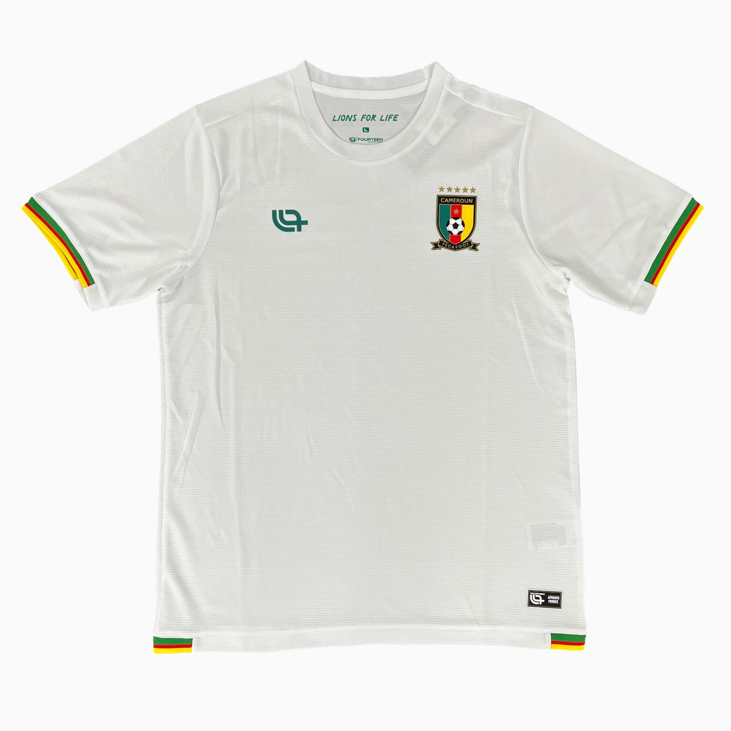 foot-Cameroon 25-26 White Training Jersey - Fans Version