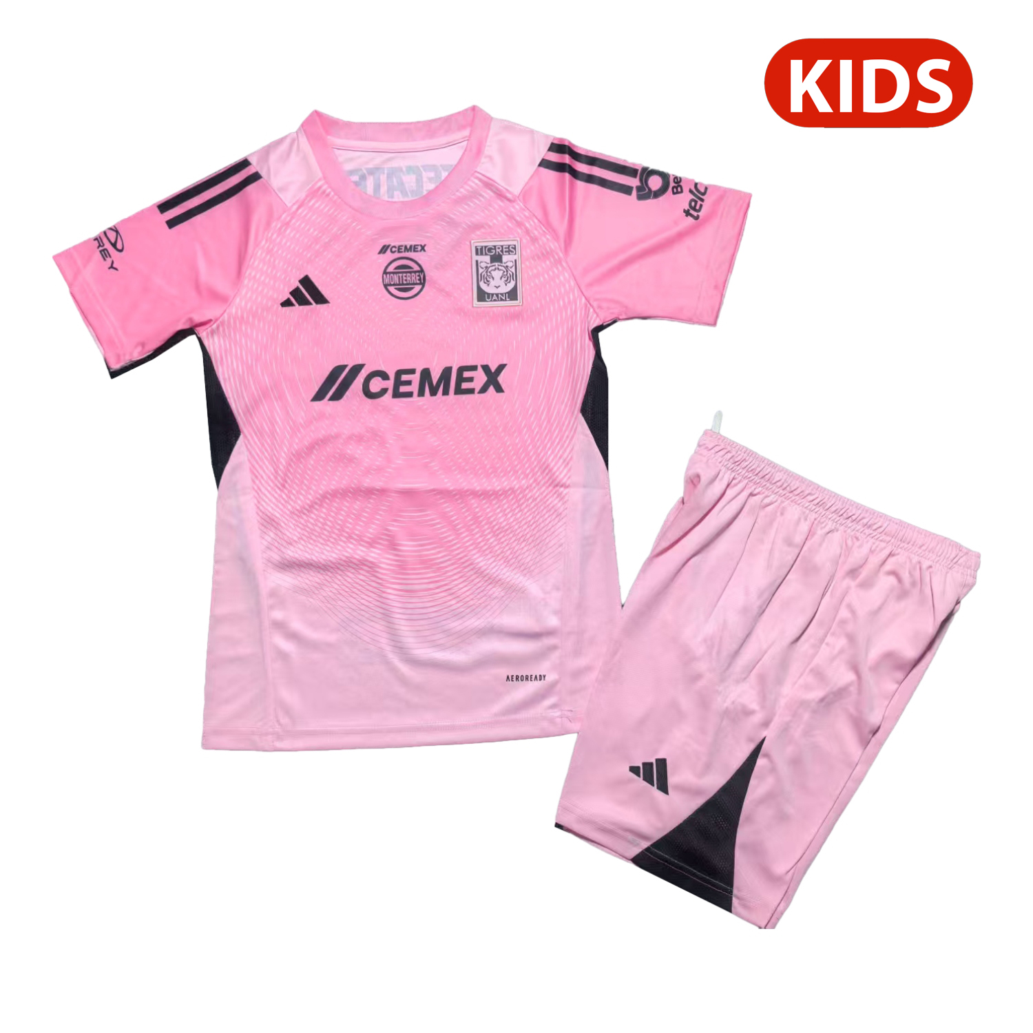 foot-Tigres UANL 25-26 Pink Goalkeeper Kids Kit