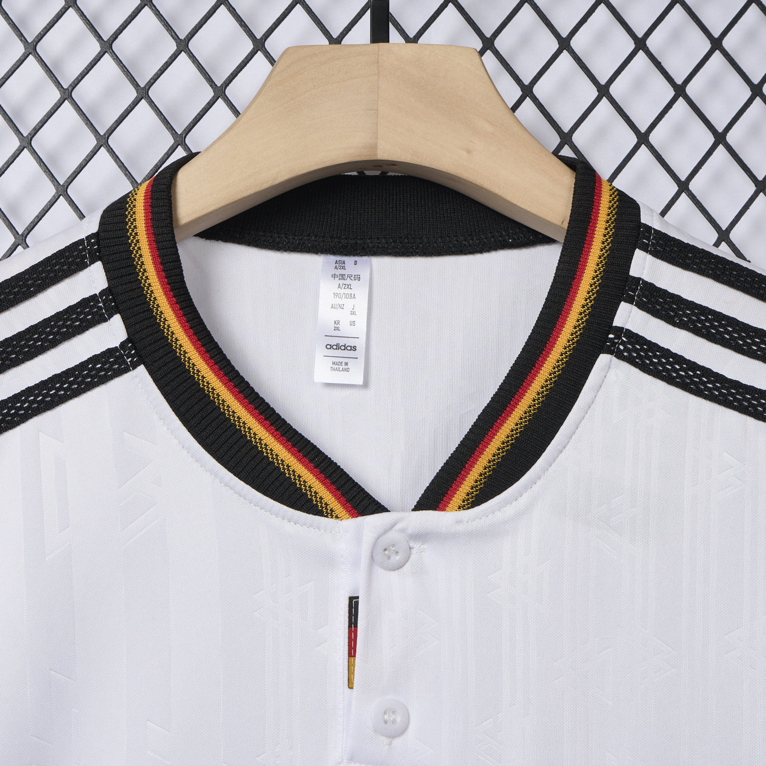 foot-Retro Germany 1996 Home Long Sleeves Jersey