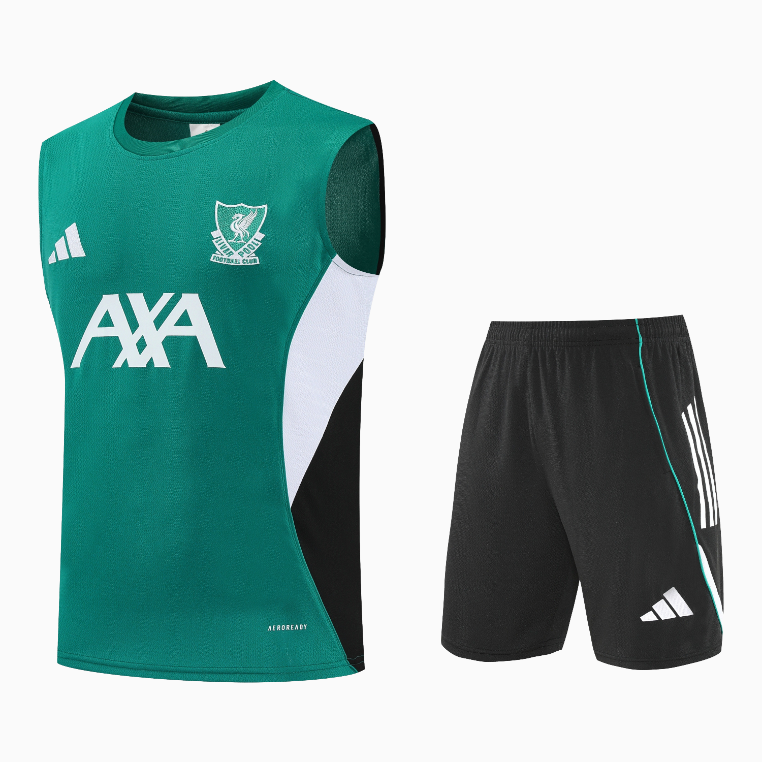 Unitedfootballkit.com | Liver.pool 25-26 Vest Training Set - Green Vest & Black Shorts -Customize Name, Number and Patch | Worldwide Shipping