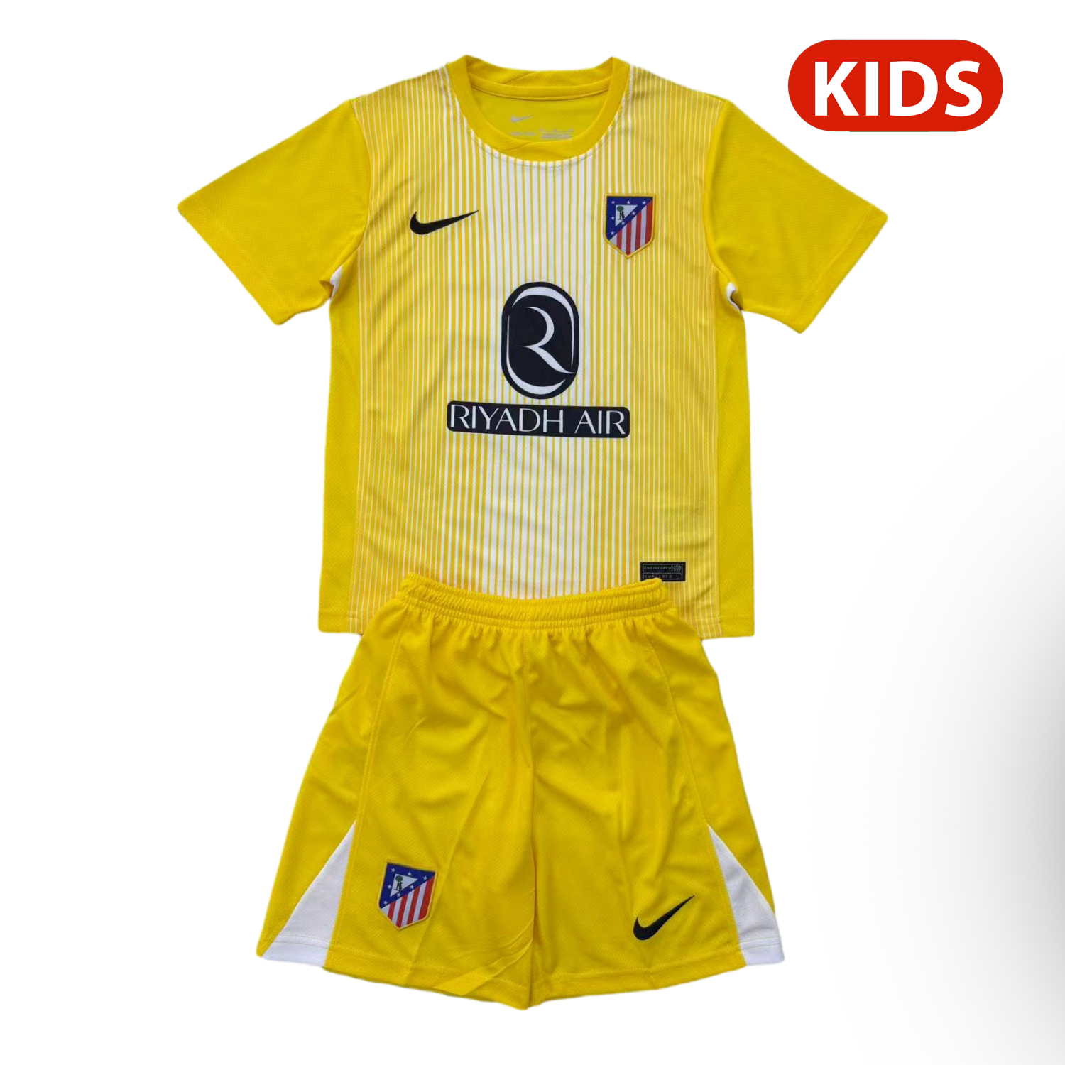foot-Atletico Madrid 25-26 Yellow Goalkeeper Kids Kit