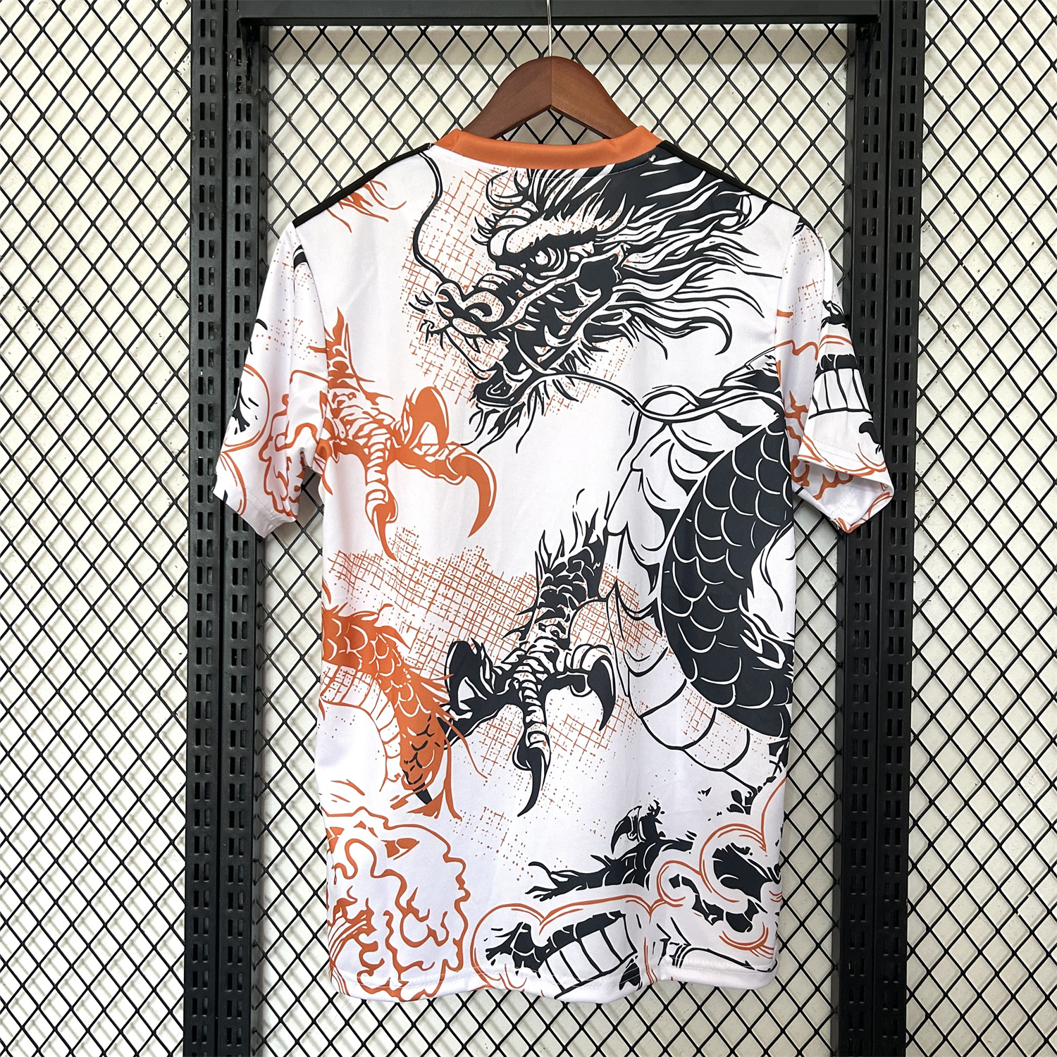 foot-Real Madrid 25-26 Black Dragon Orange Dragon White Special Edition Jersey - Fans Version