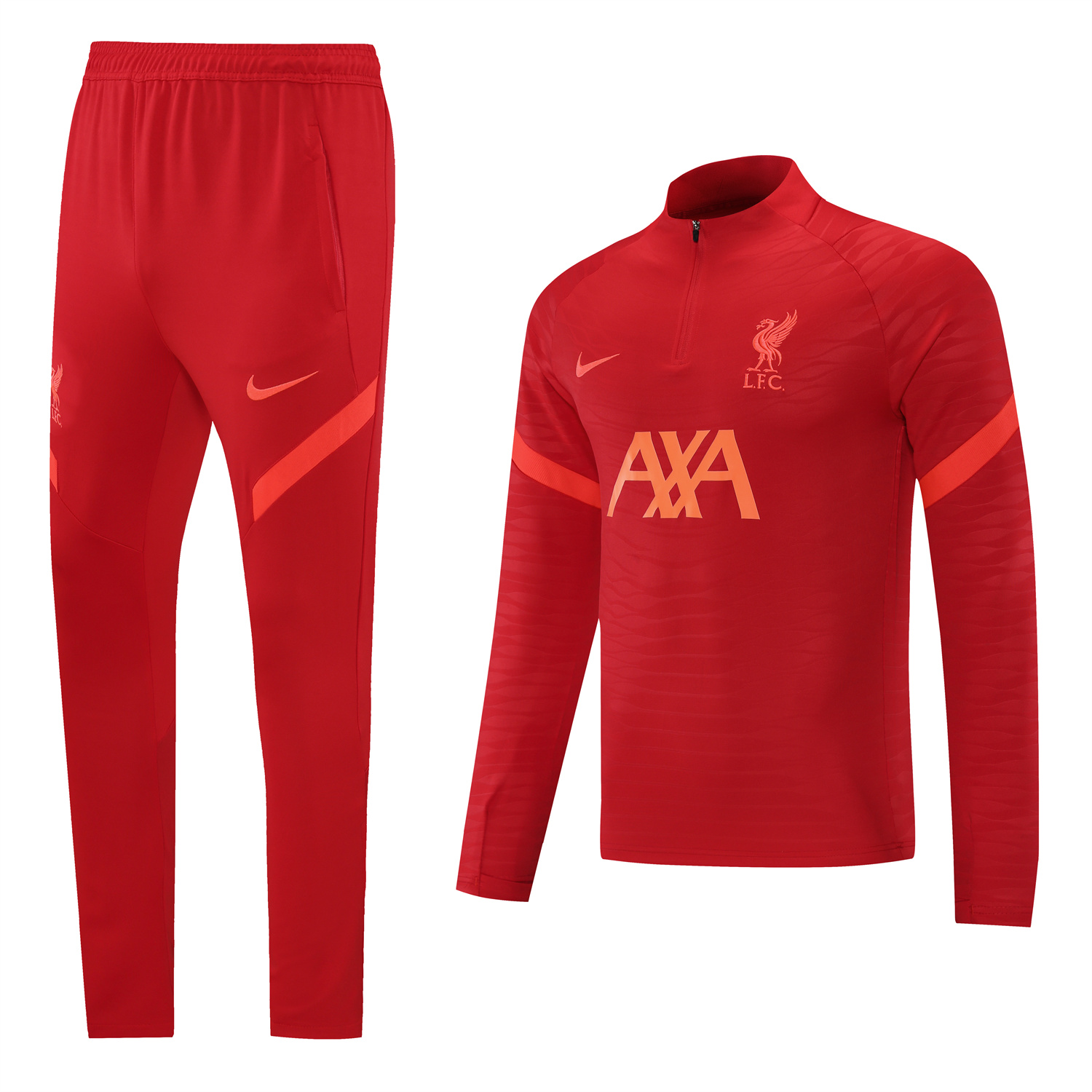 foot-Liver.pool 24-25 Long Sleeve Training Set - Red Top and Pants