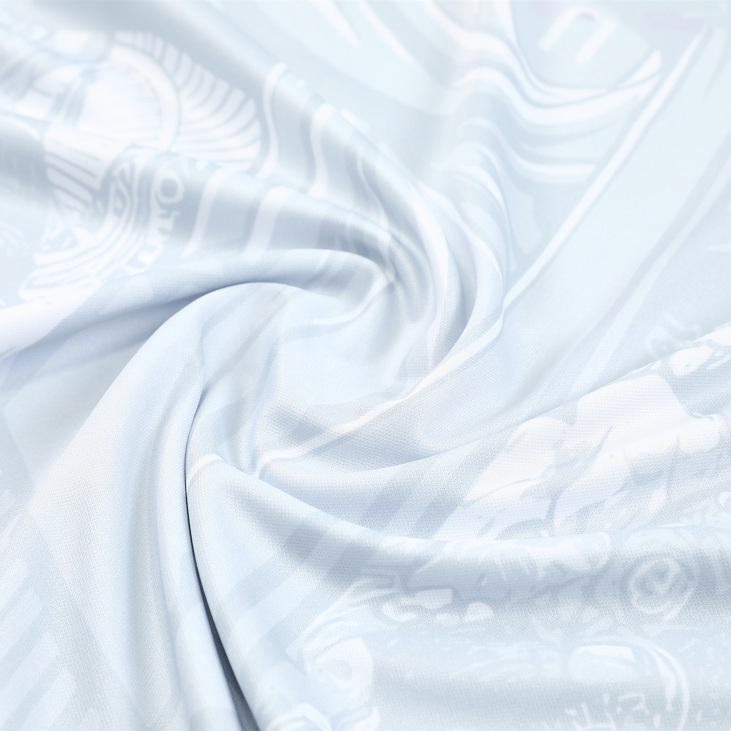 foot-Brazil 25-26 White Jesus Statue Short-Sleeve Training Set - White Top & Black Shorts