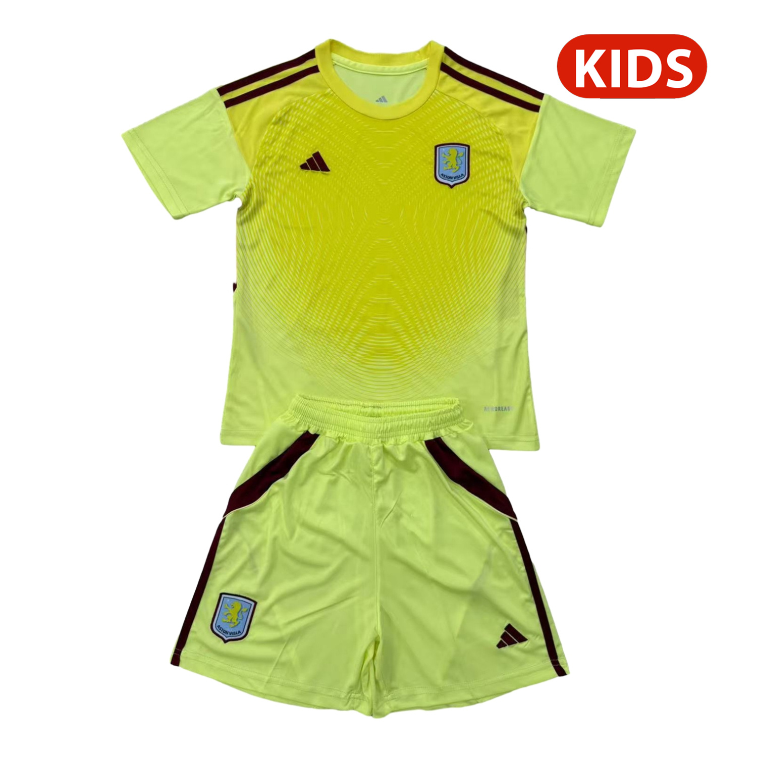 foot-Aston Villa 25-26 Yellow Unsponsored Goalkeeper Kids Kit