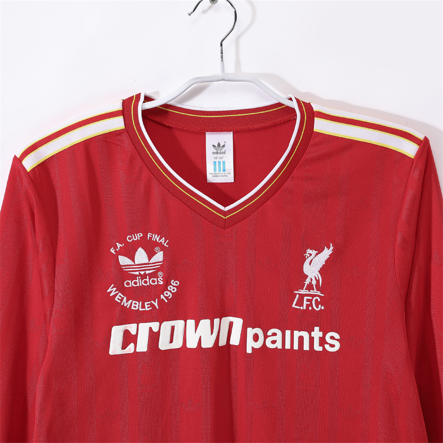 foot-Retro Liver.pool 1986 Home Long Sleeves Jersey - FA CUP FINAL Version