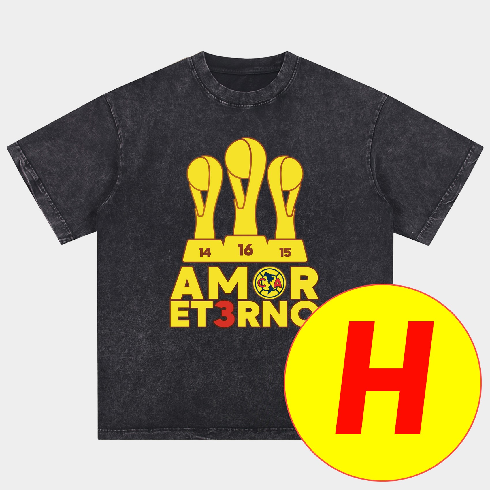 foot-Club América Triple Championship Oversized Washed T-Shirt