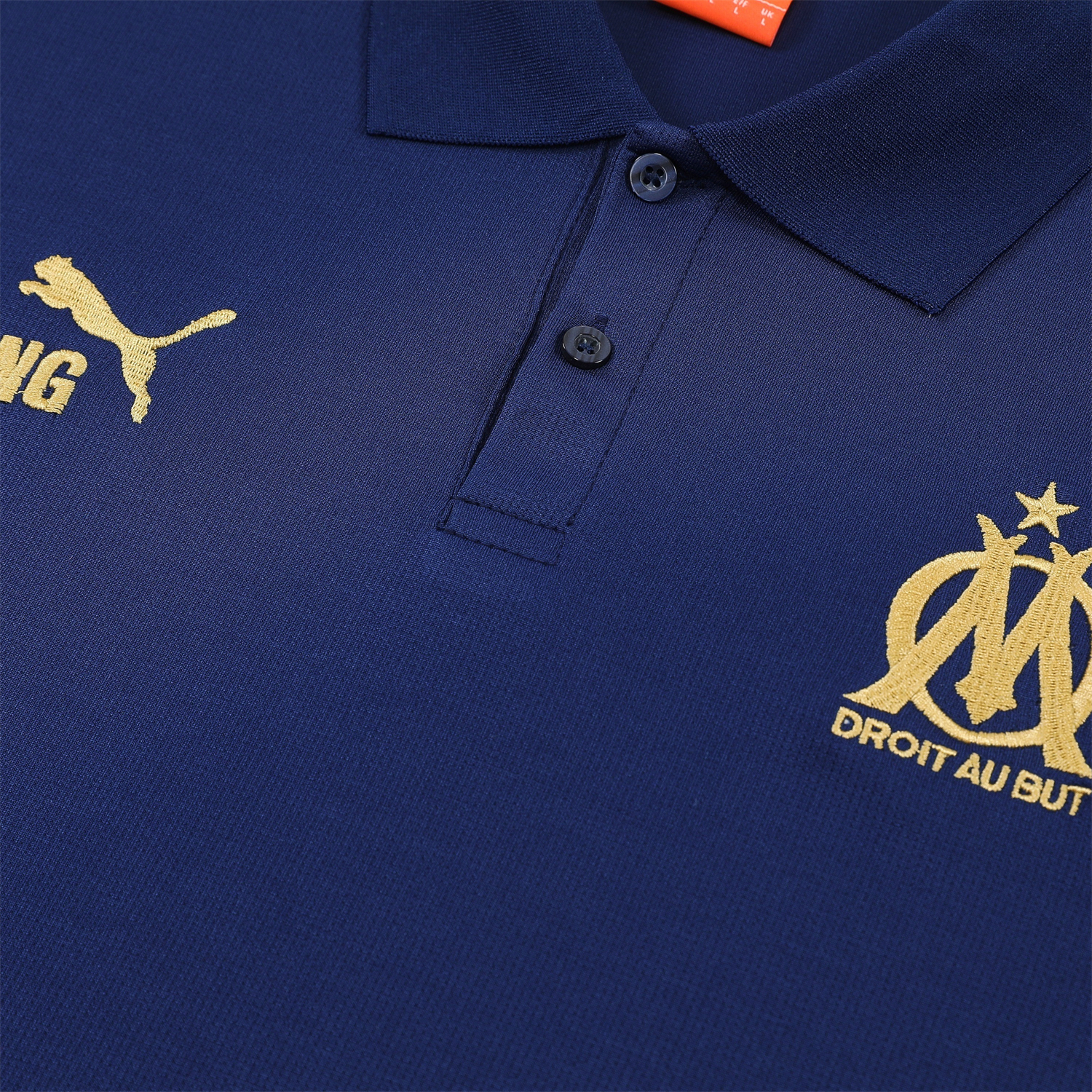 Unitedfootballkit.com | Marseille 25-26 POLO Short-Sleeve Training Set - Dark Blue Top and Pants -Customize Name, Number and Patch | Worldwide Shipping