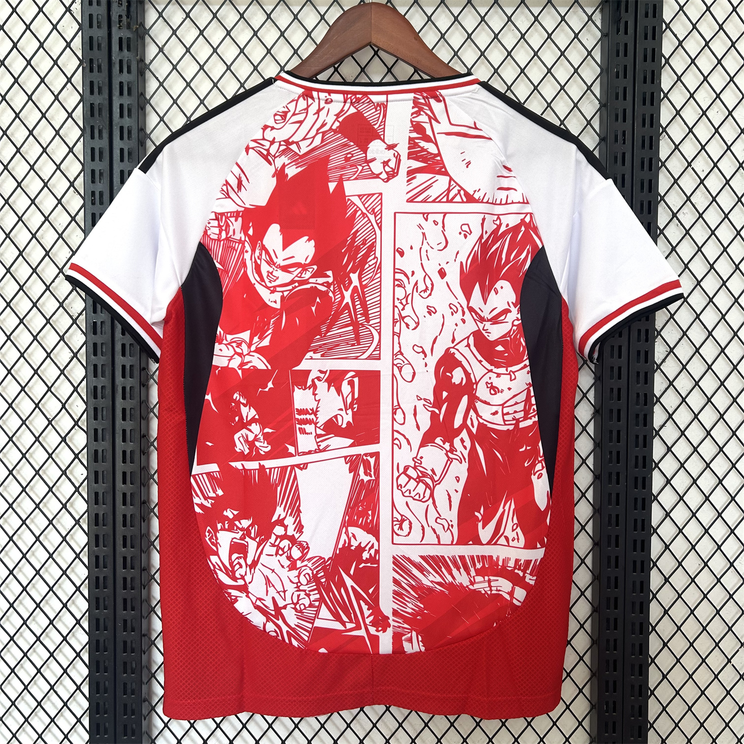 foot-Japan 25-26 Red Vegeta Comic Slice Special Edition Jersey - Fans Version