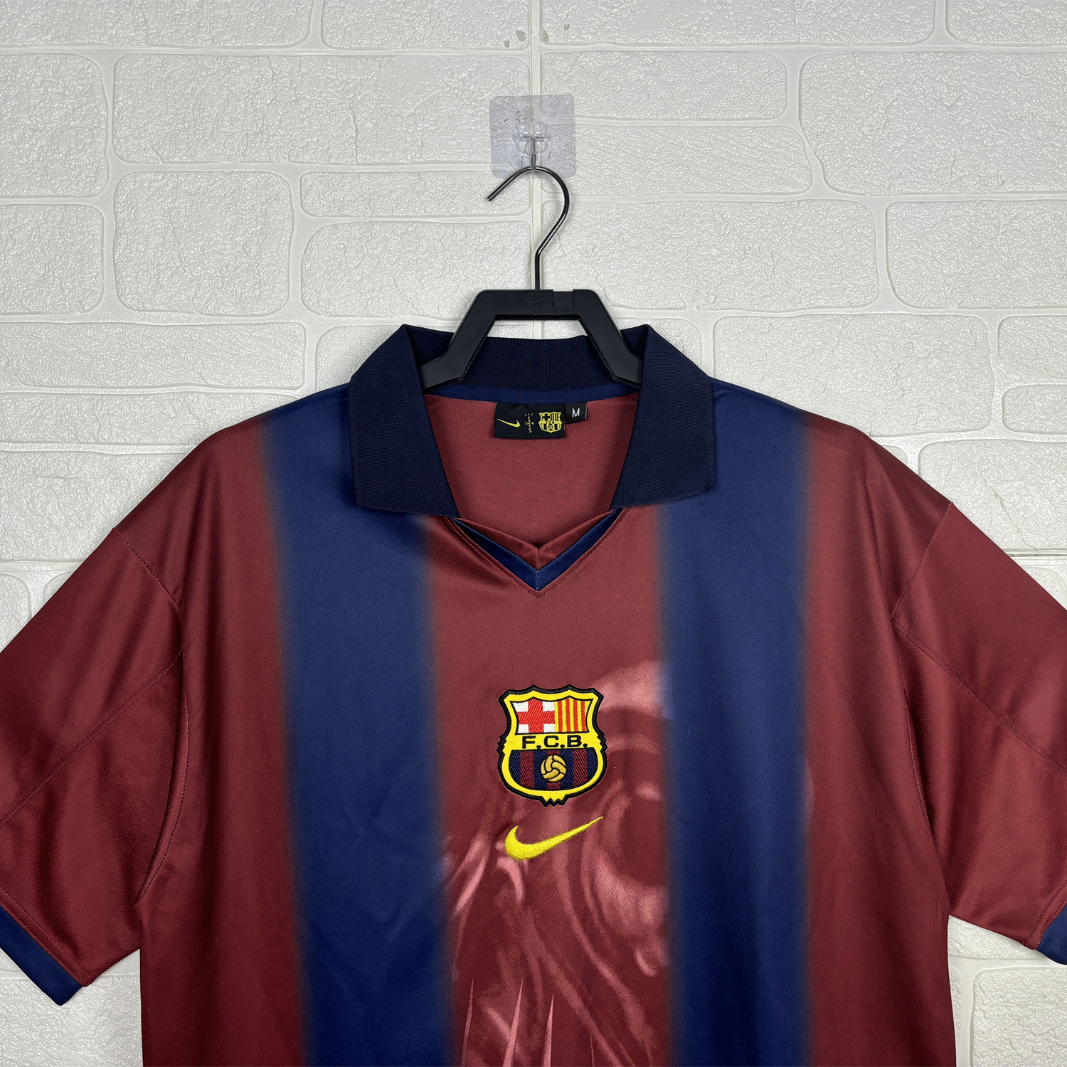 foot-Barcelona x Travis Scott 2000-01 Home Retro Style Skeleton Jersey With Back Printing - Fans Version