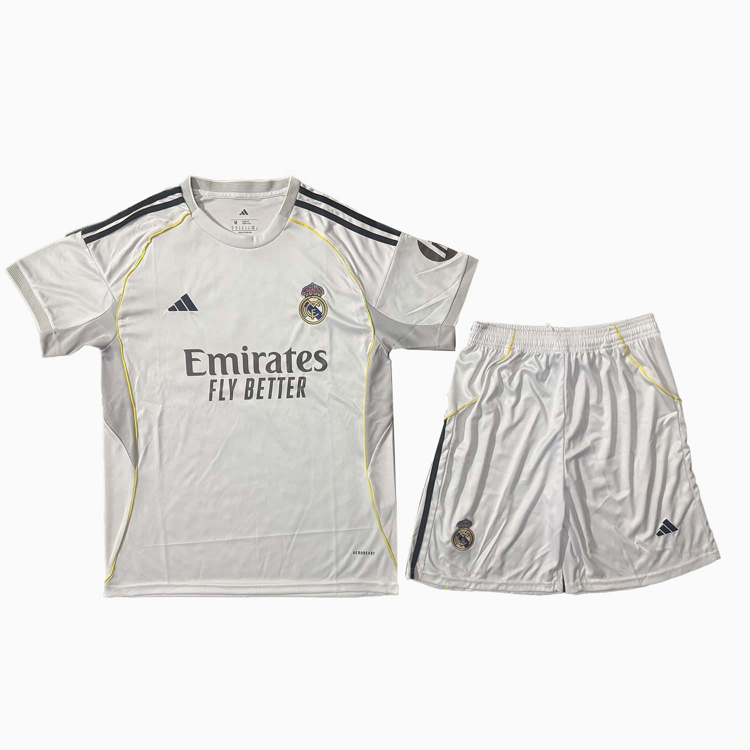 foot-Real Madrid 25-26 Home Men's Adult Jersey Set - Fans Version