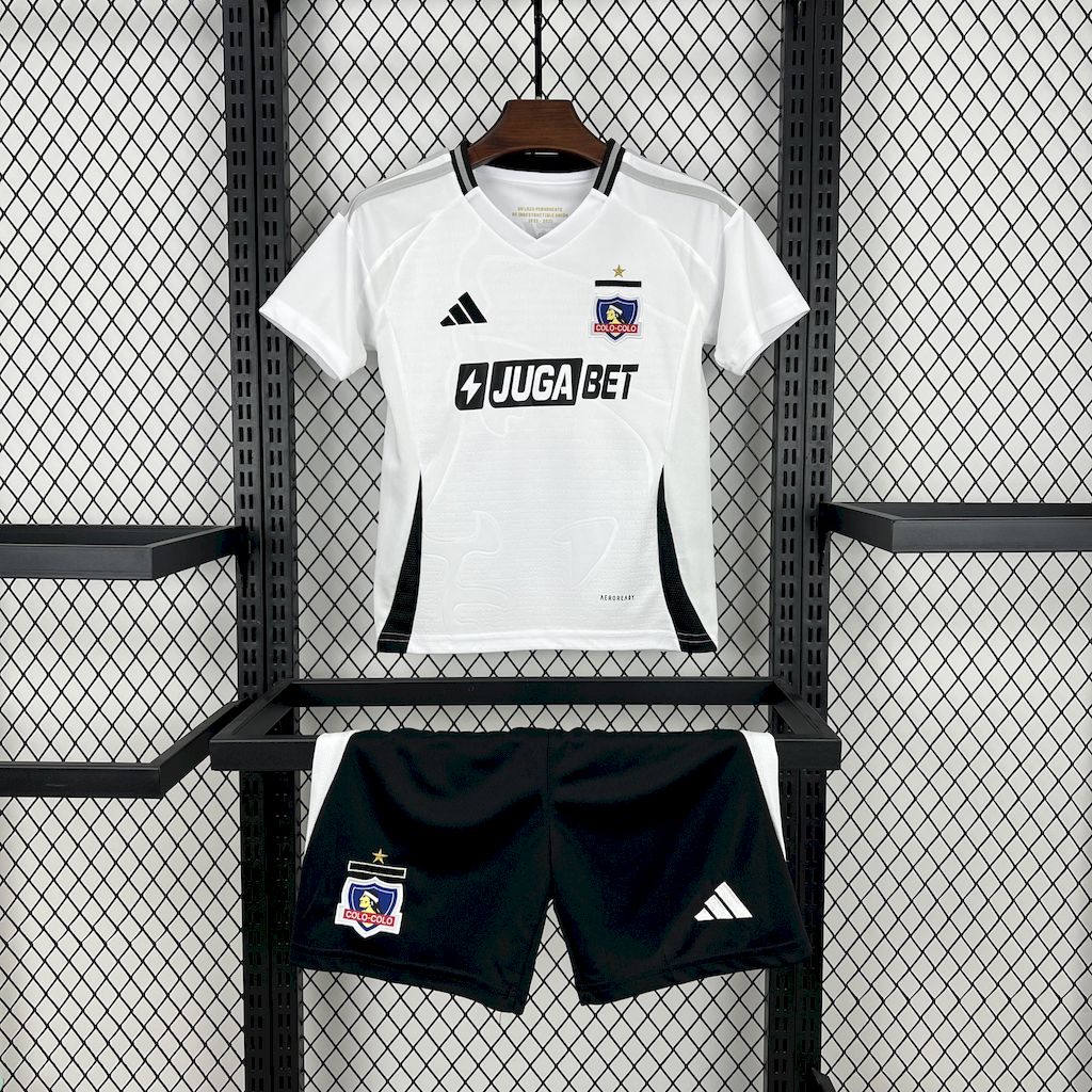 JerseysGala.com | Colo Colo 2025 Home Kids Kit -Customize Name, Number and Patch | Worldwide Shipping