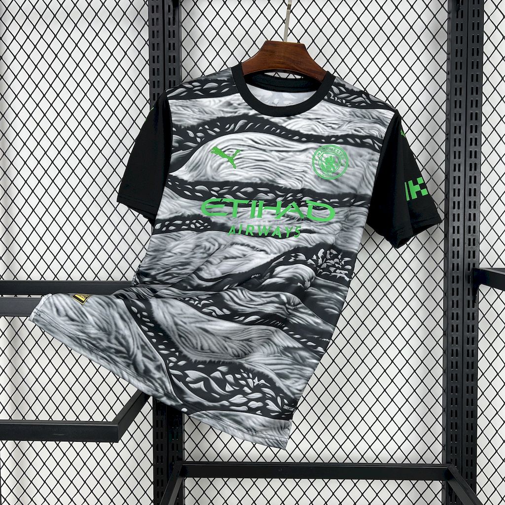 ManixJersey.com | Manchester City 24-25 Black White Fan-designed Special Edition Jersey - Fans Version -Customize Name, Number and Patch | Worldwide Shipping