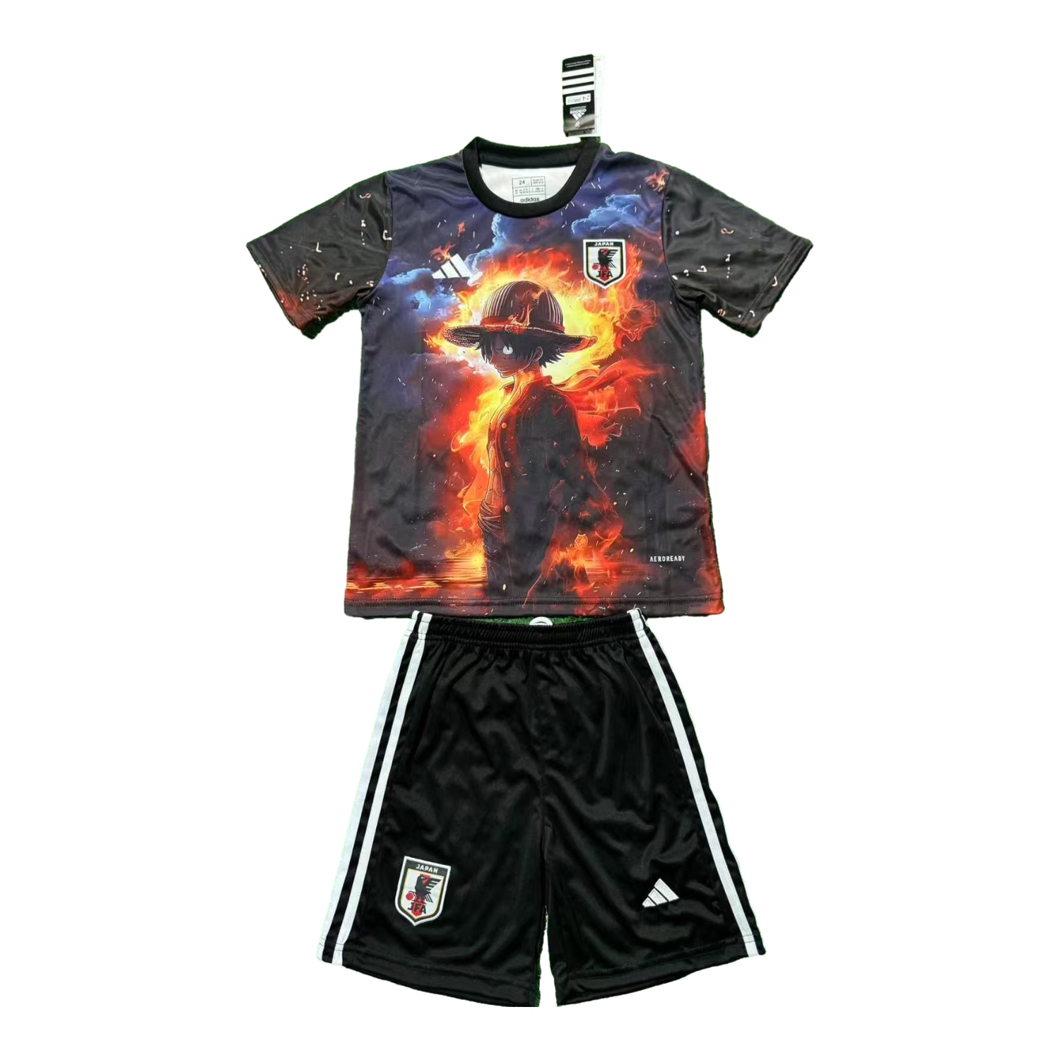 foot-Japan 25-26 Night And Fire Luffy Black Special Kids Kit