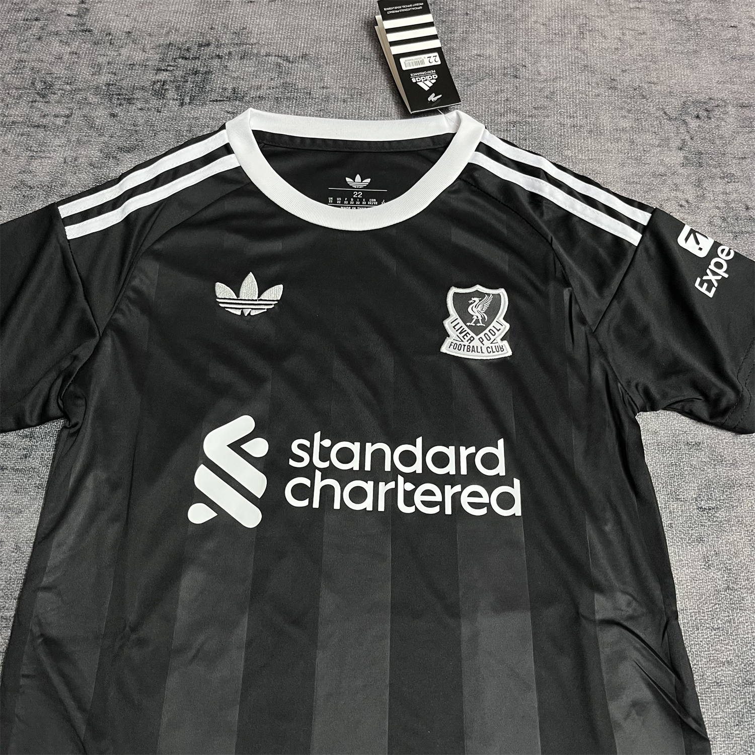 foot-Liver.pool 25-26 Trefoil Black Goalkeeper Kids Kit