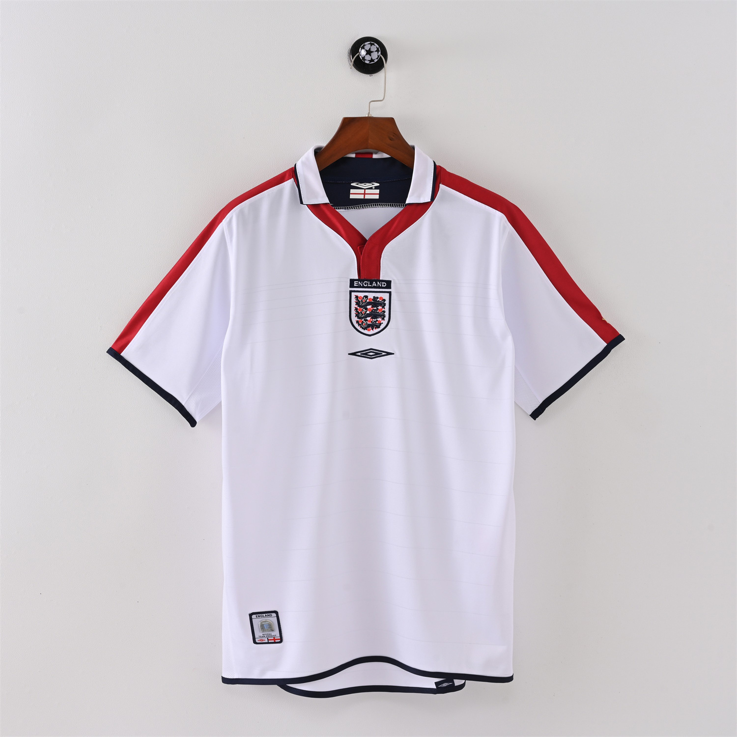 foot-Retro England 2004 Home White Jersey