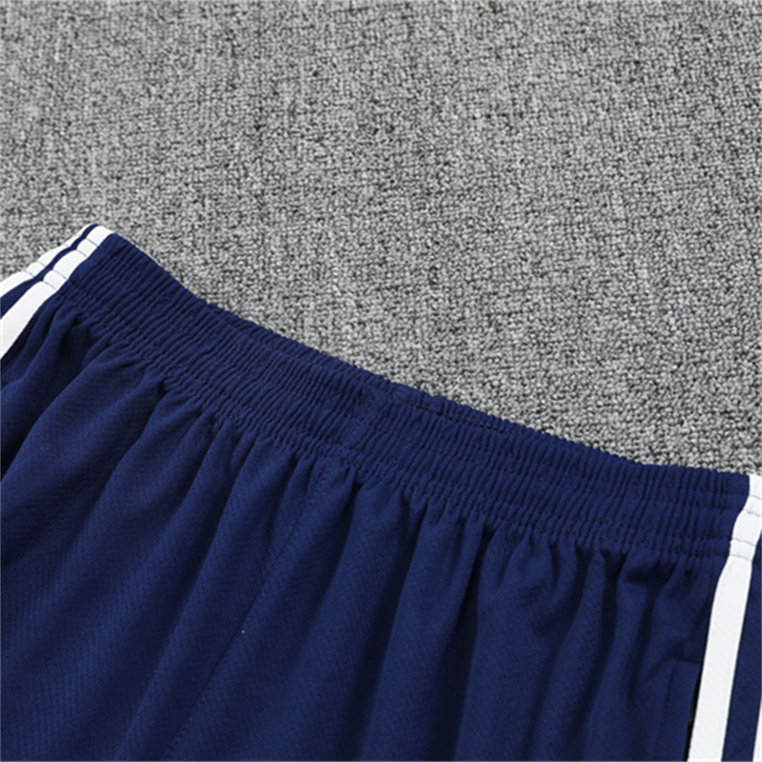 foot-Real Madrid 25-26 Short-Sleeve Training Set - White Urban Purist Style Top and Blue Shorts