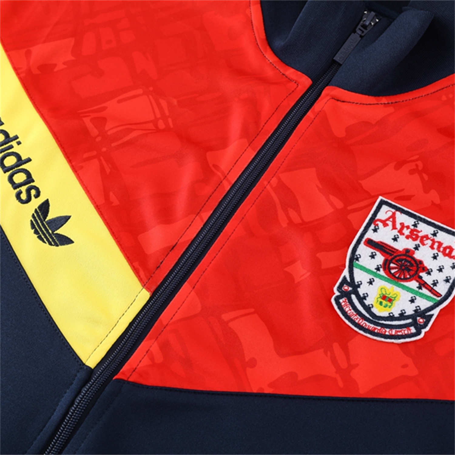 foot-Arsenal 25-26 Jacket Training Tracksuit - Red Blue Throwback Jackets & Blue Pants