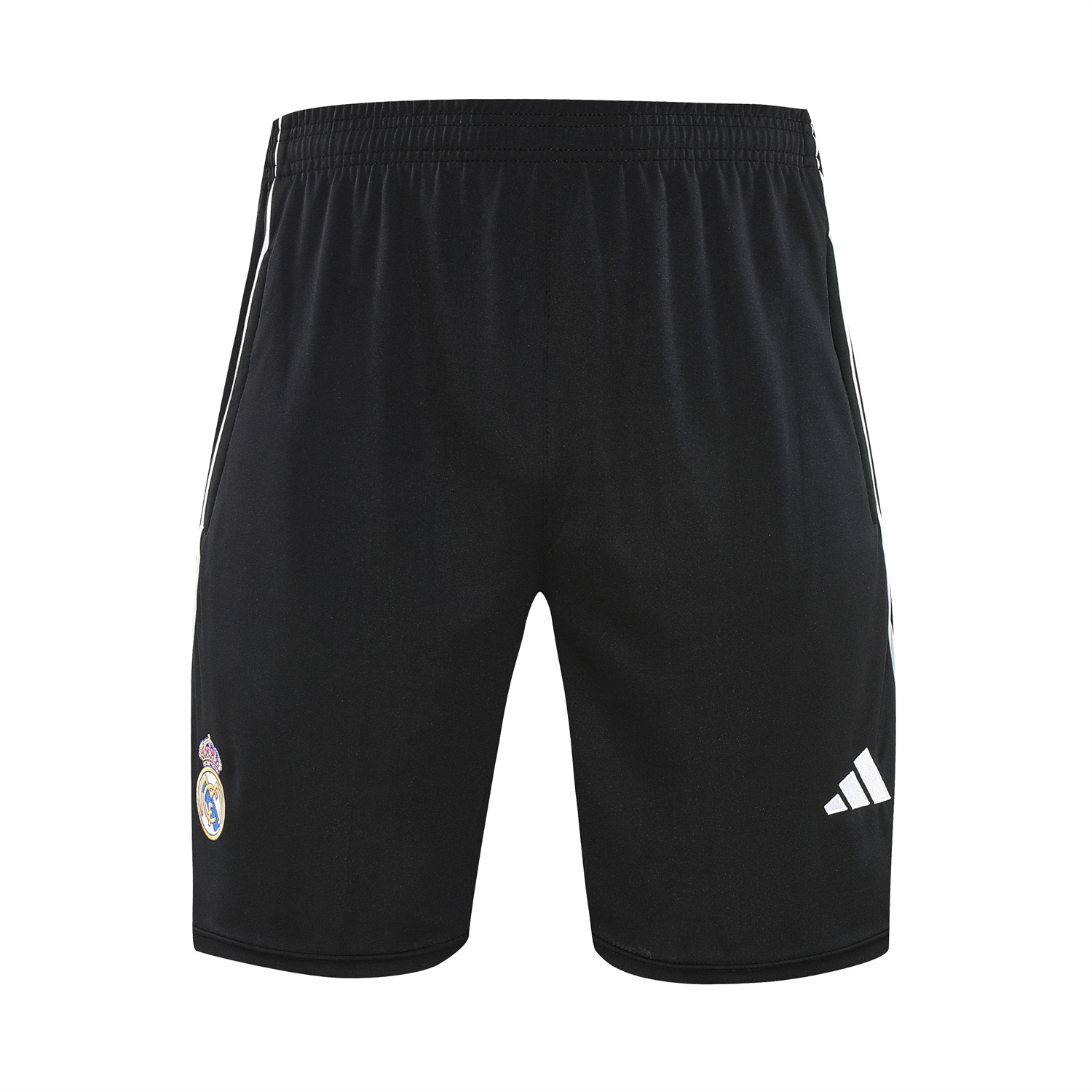 foot-Real Madrid 25-26 Short-Sleeve Training Set - Grey Arrow Pattern Top & Black Shorts