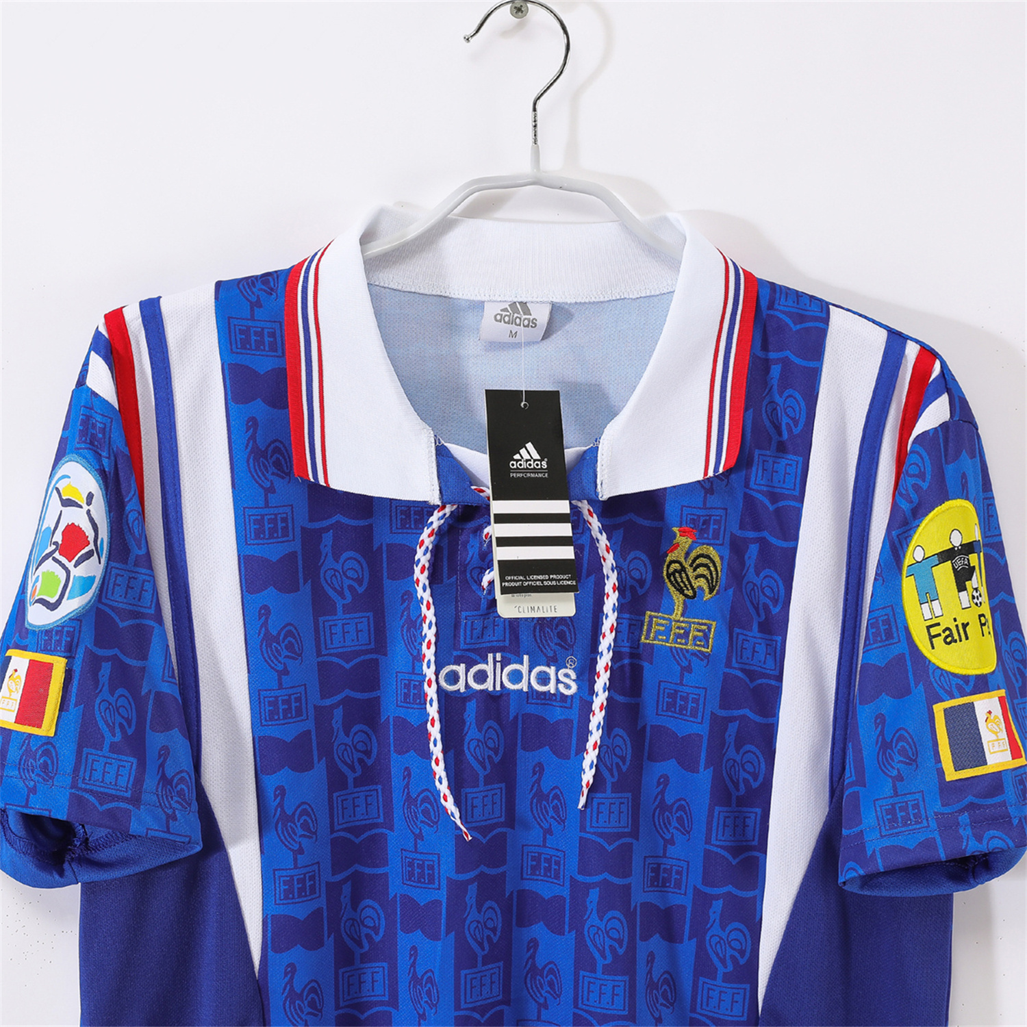 foot-Retro France 1996 Home Jersey