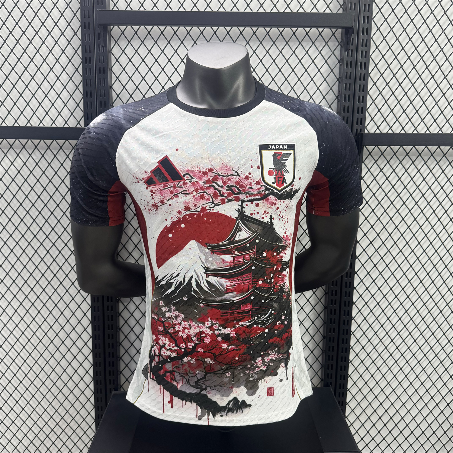 foot-Japan 25-26 Sunset Over Mount Fuji Flowers Floating Over Churei Pagoda Special Jersey - Player Version