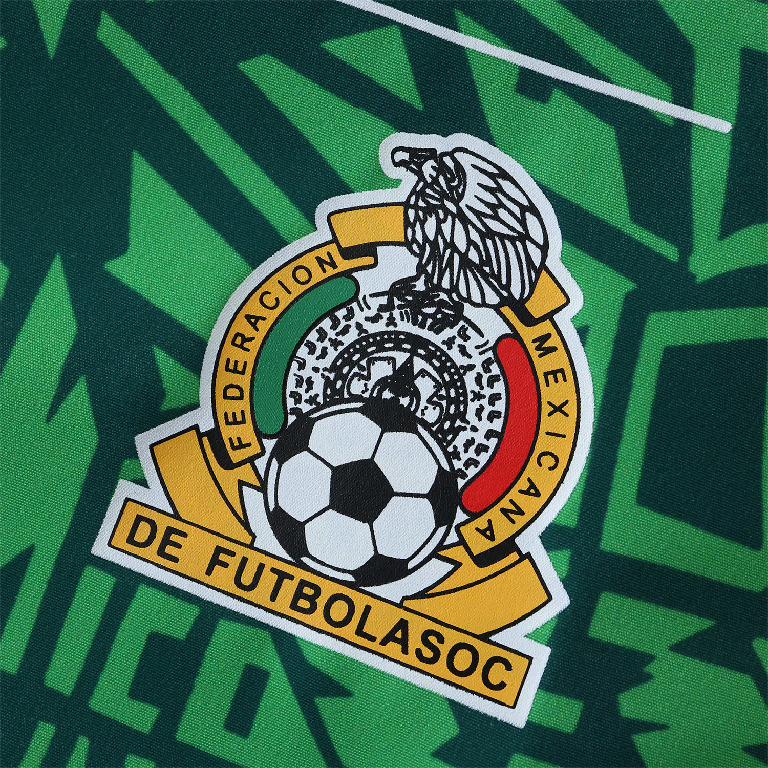 foot-Retro Mexico 1994 Retro Style Double Sided Reversible Windbreaker - Green & Grey