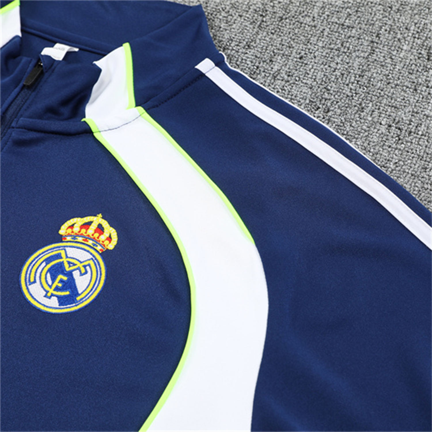 foot-Real Madrid 25-26 Long Sleeve Training Set - Throwback Royal Blue Top and Pants